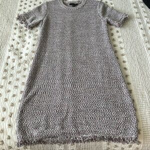 Ann Taylor pink variates tweed stretch dress. Knee length